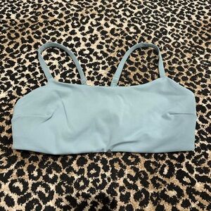 Lululemon Wunder Train Strappy Racer Bra in Crater Blue